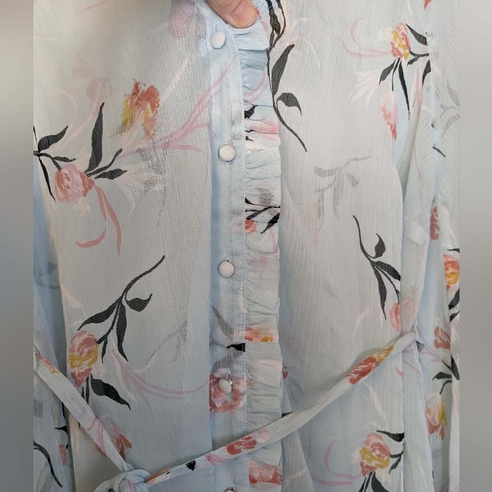 Jessica Simpson Sheer Floral Maternity Blouse Top, Sz. SMALL - Picture 6 of 8